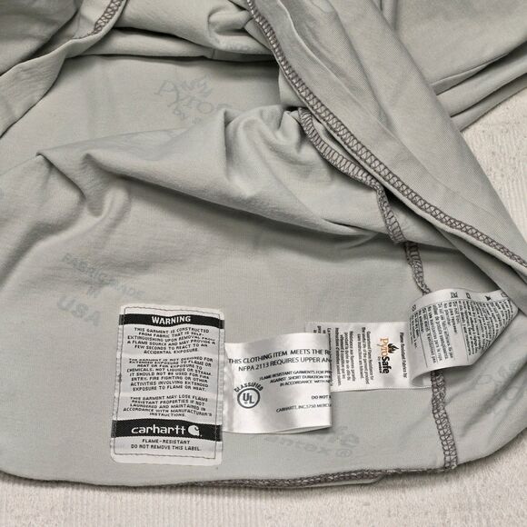 Carhartt Grey Fire Pyro Safe Antex Cat 2 Men XL Tall Industrial Safe Work Shirt - Picture 6 of 8